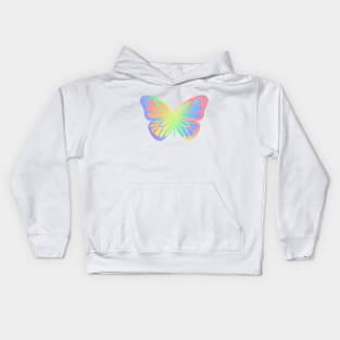 Rainbow Butterfly Holographic Kids Hoodie